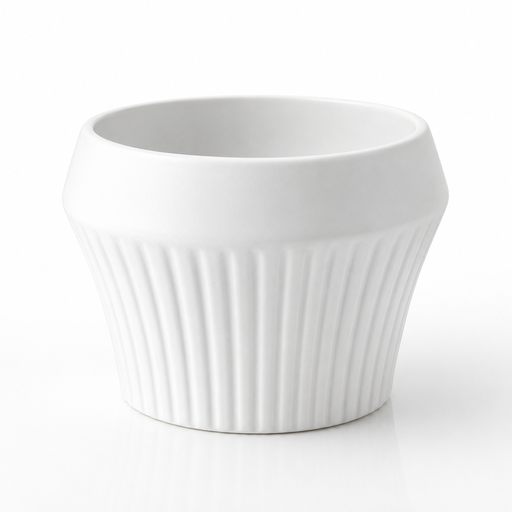 Ribbed Bowl Ceramic Plant Pot