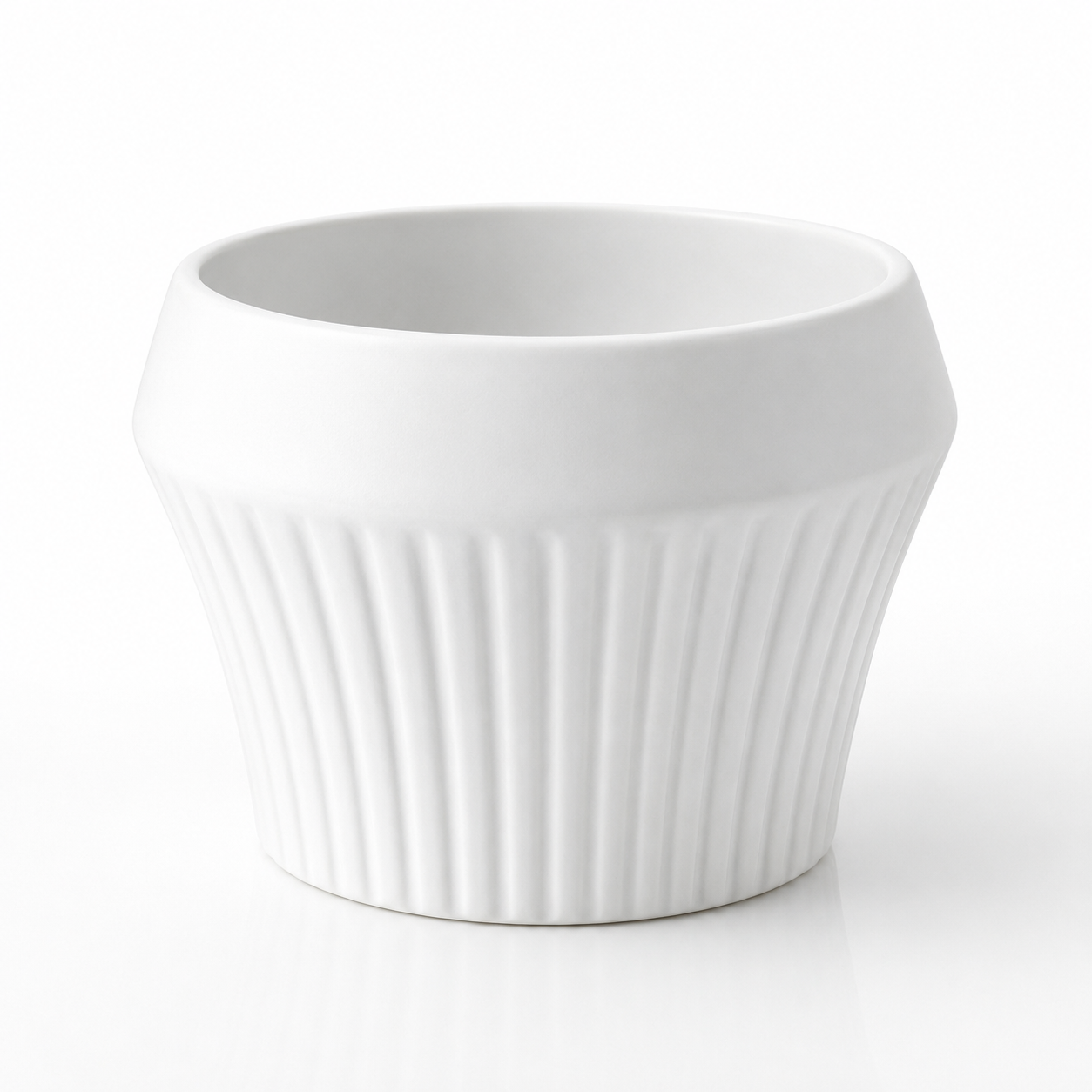 Ribbed Bowl Ceramic Plant Pot