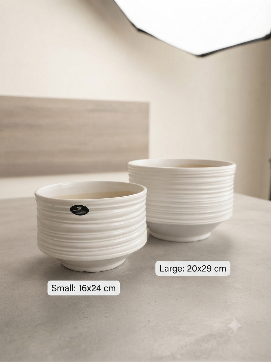 Textured Swirl Ceramic Pot