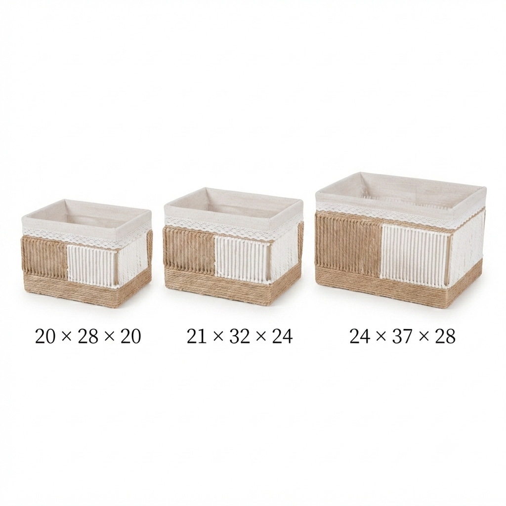 In0032 Woven Storage Baskets Set of 3
