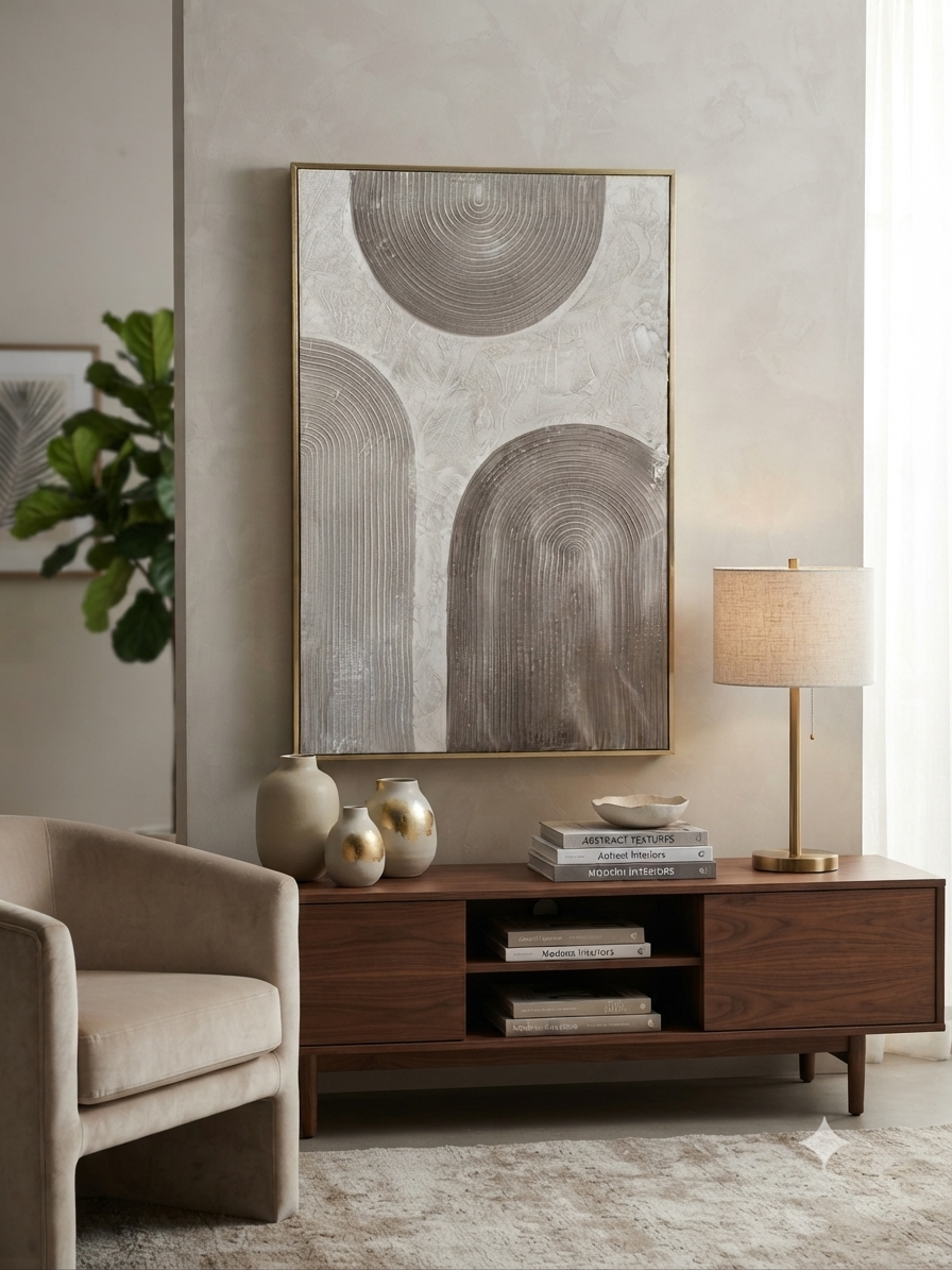 In0077 Abstract Arch Textured Wall Art