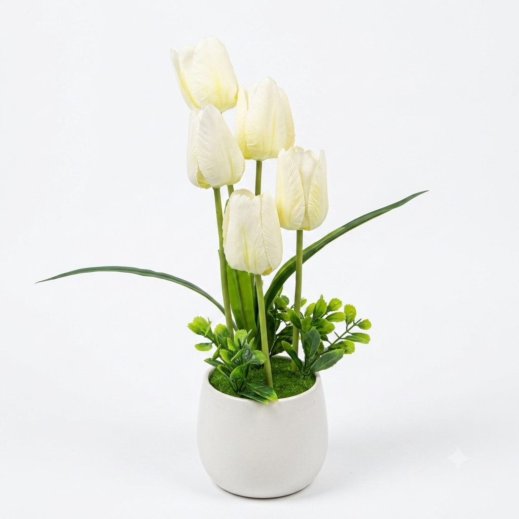 White Tulip vase