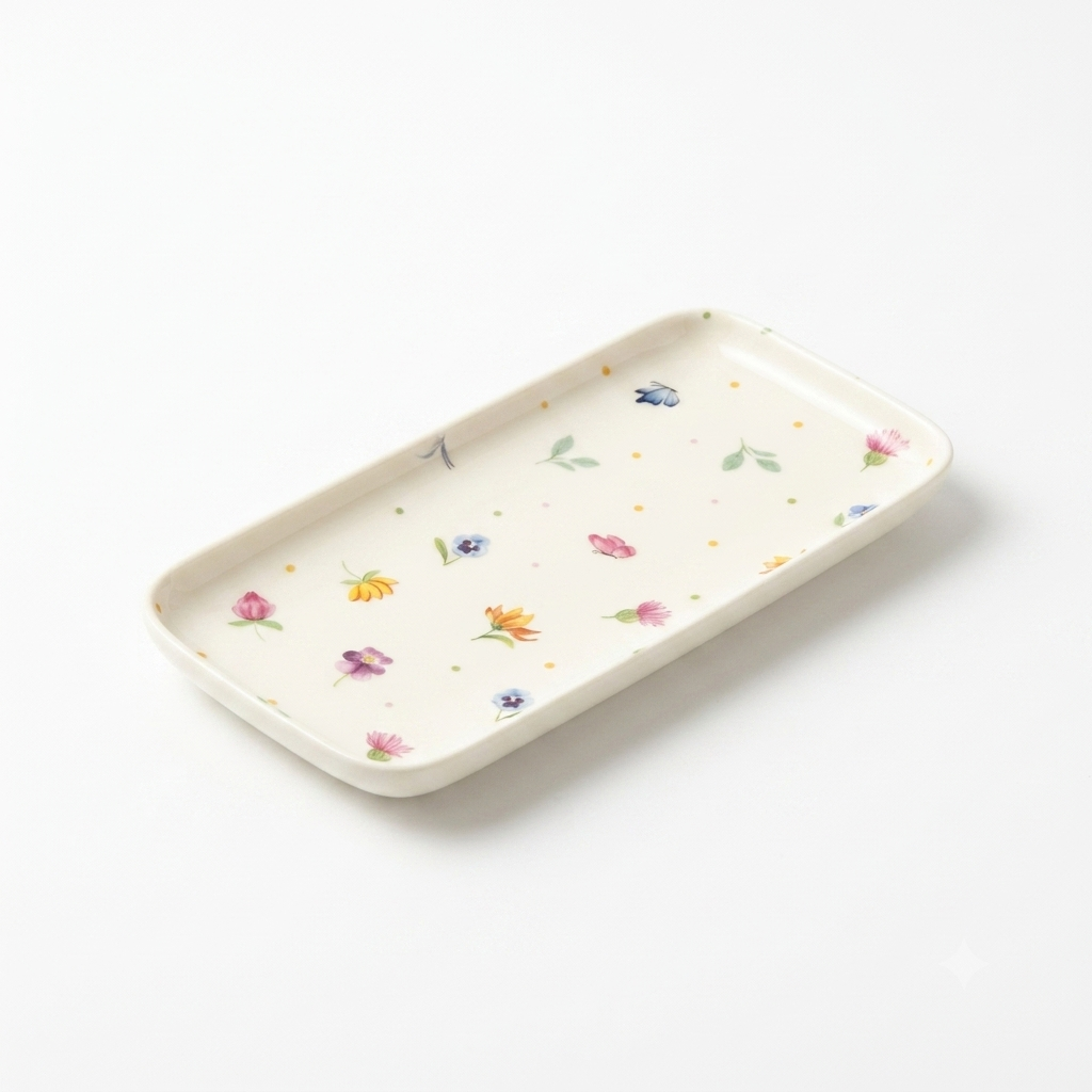 Floral Ceramic Tray - Small