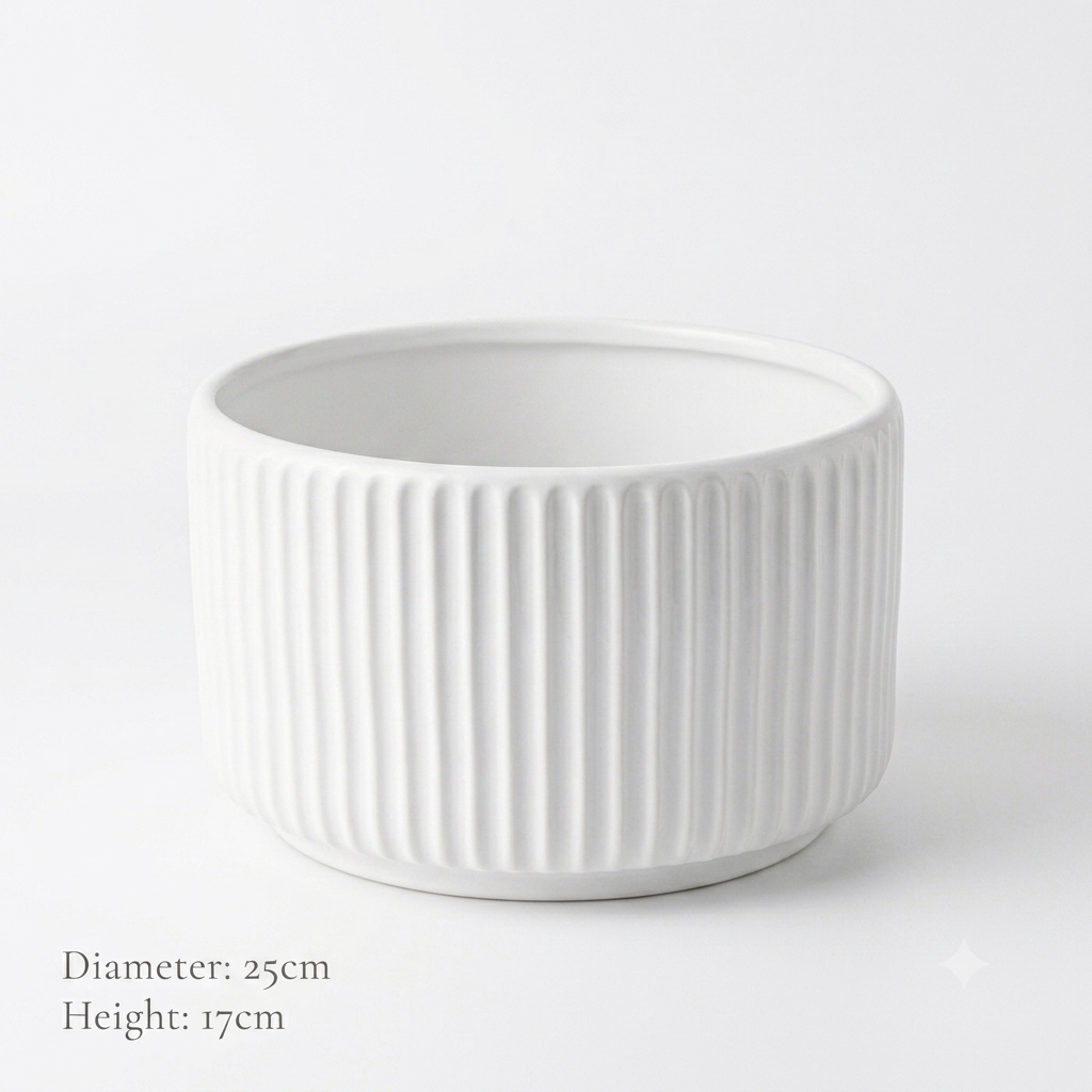 Ribbed Ceramic Planters