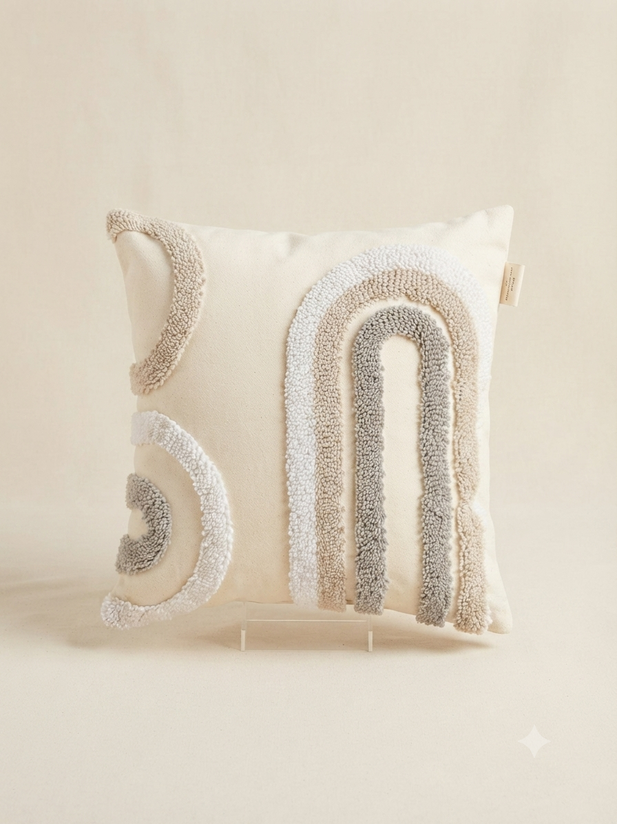 Boho Tufted Cushion Cover 45x45cm
