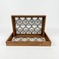 Wood Rose Diamond Tray Set