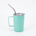 Stainless Steel Mate & Coffee Mug with Straw - 90ml