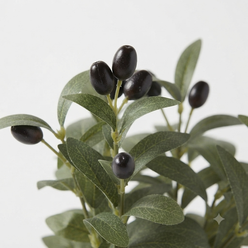 11673 Artificial Olive Tree in White Pot