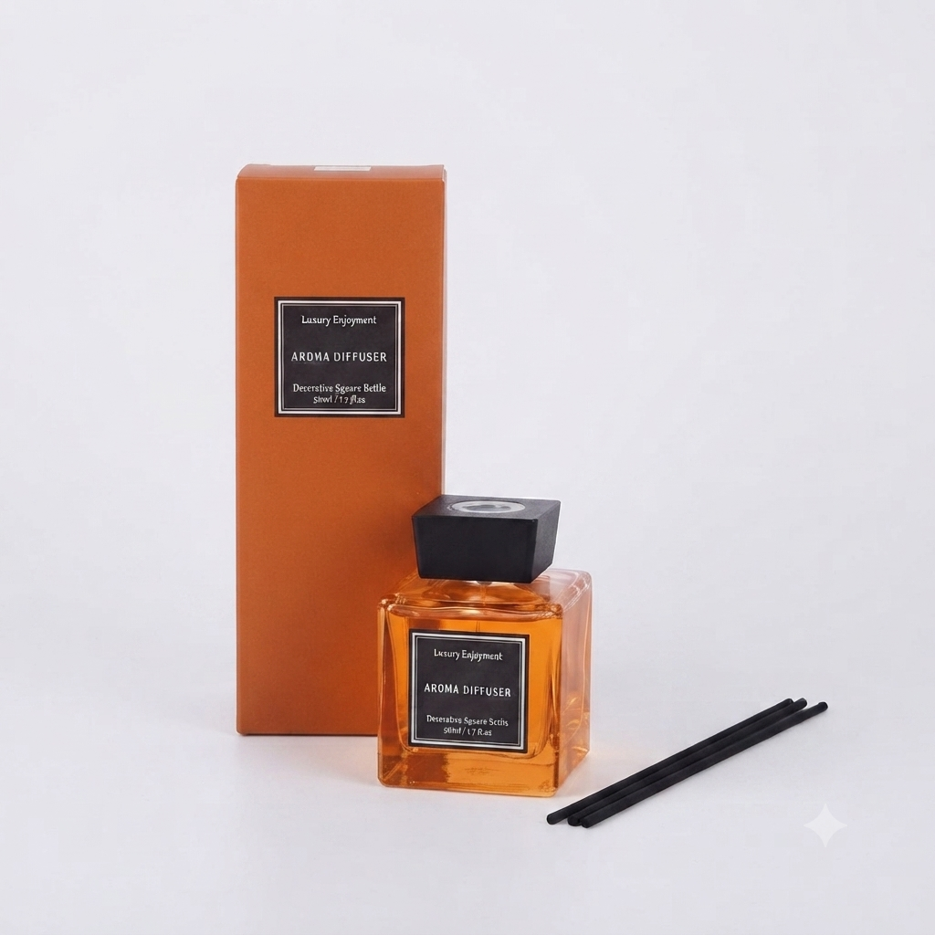 Square Glass Aroma Diffuser 200ml
