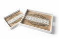 Floral Carved Wood Tray