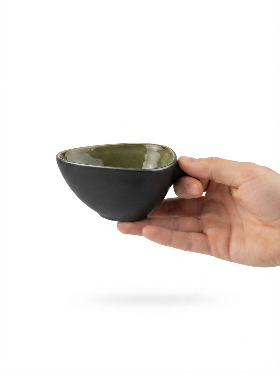 Matte Black Organic Ceramic Cup 80ml