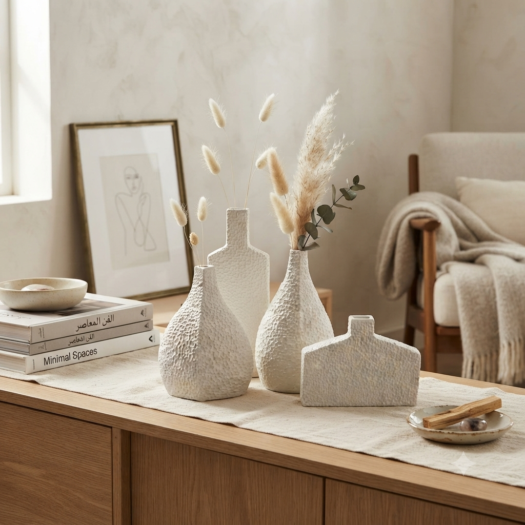 Textured Ceramic Vase Set