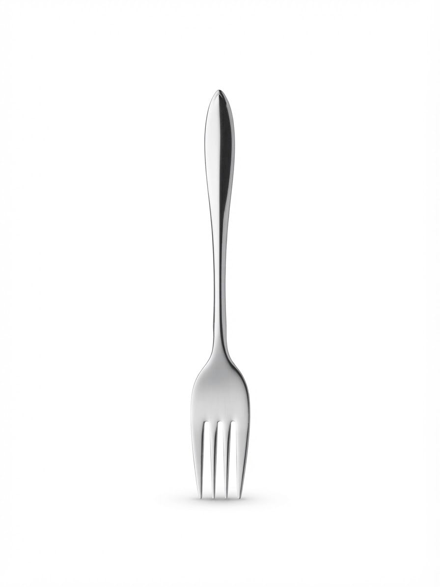 6897 Silver Oval Handle Dessert Fork Set 6pcs
