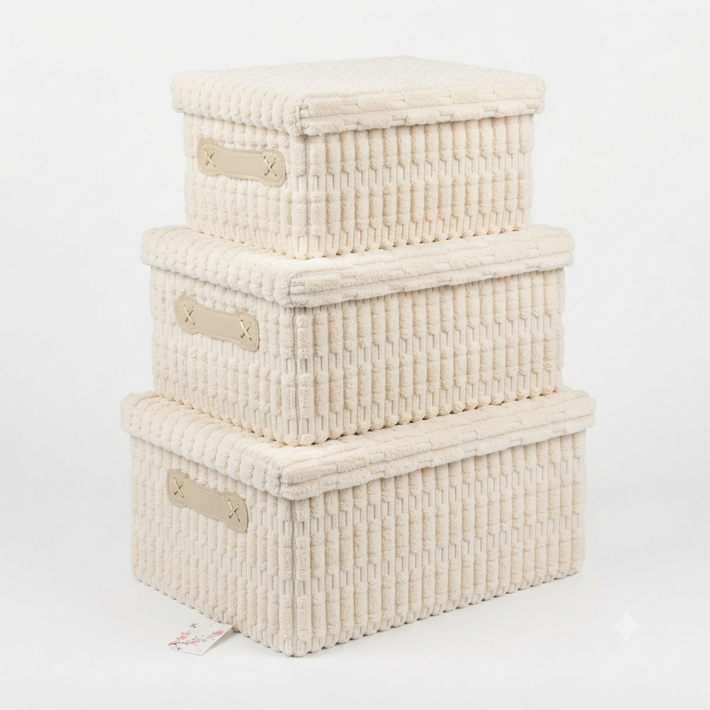 Storage Boxes with Lid – Set of 3
