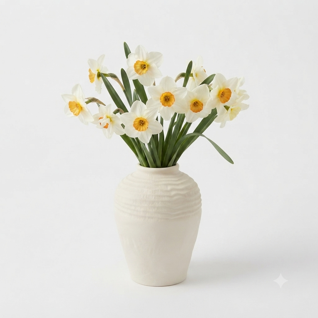 Boho Ribbed Round Vase