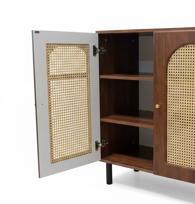 Rattan Arch Sideboard Cabinet