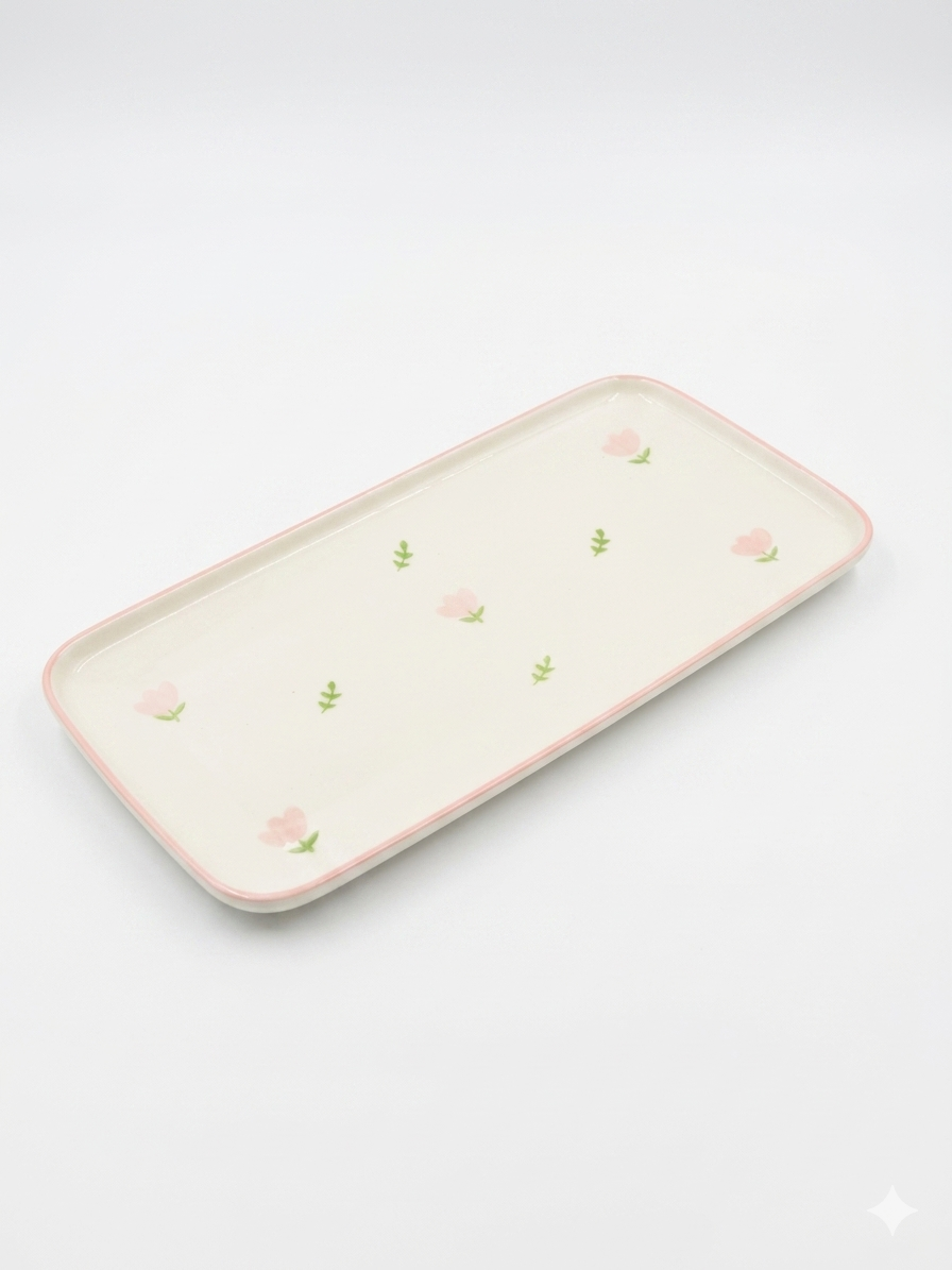 Floral Ceramic Tray - Large