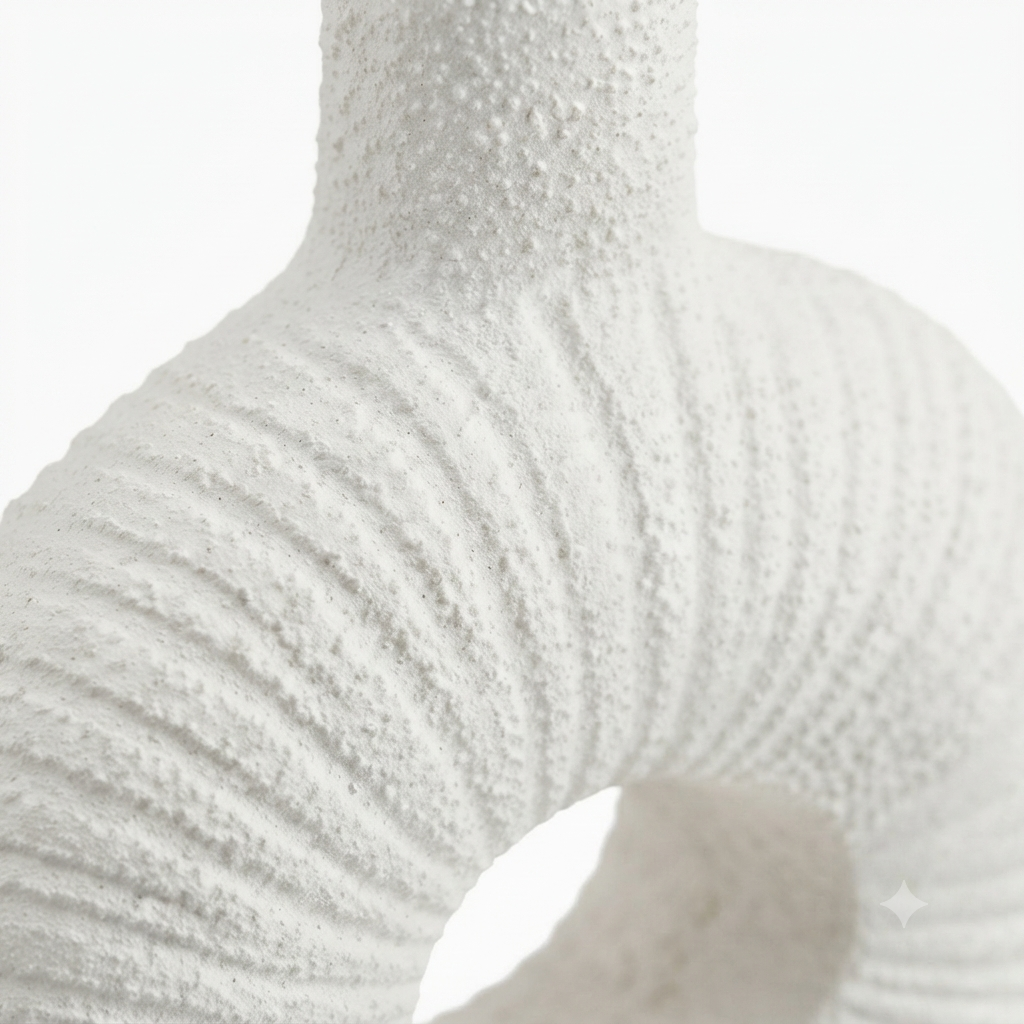 11292 Boho Donut Vase with Wooden Beads