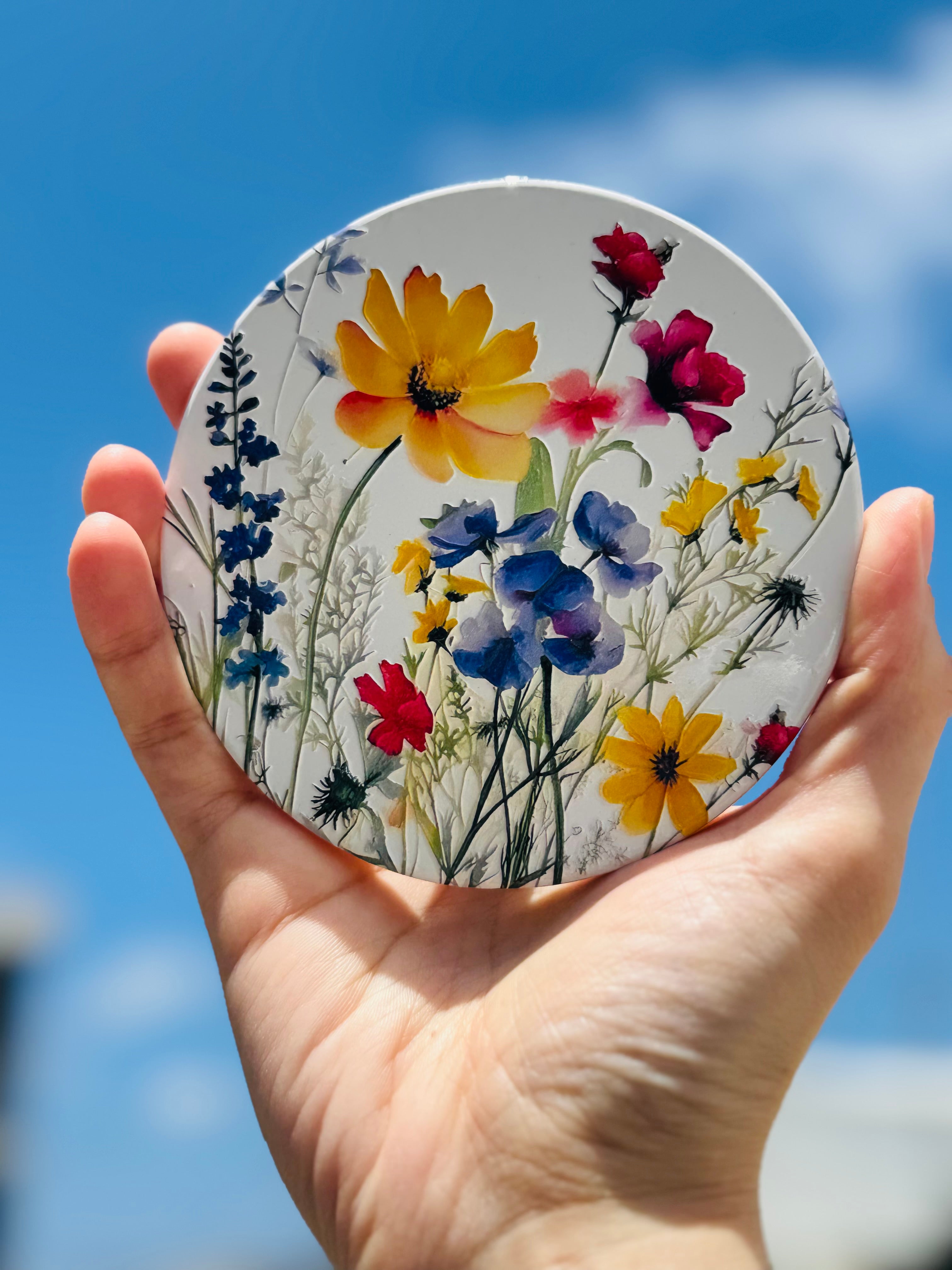 Floral rond coasters