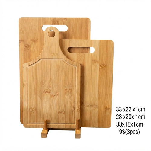 10342 Bamboo Cutting Board Set – 3 Pieces