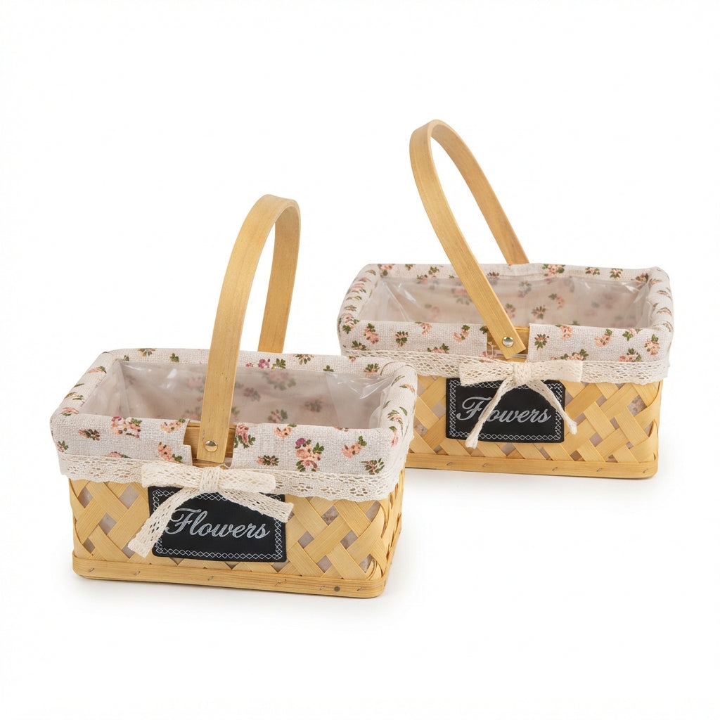 Floral Picnic & Planter Basket Set