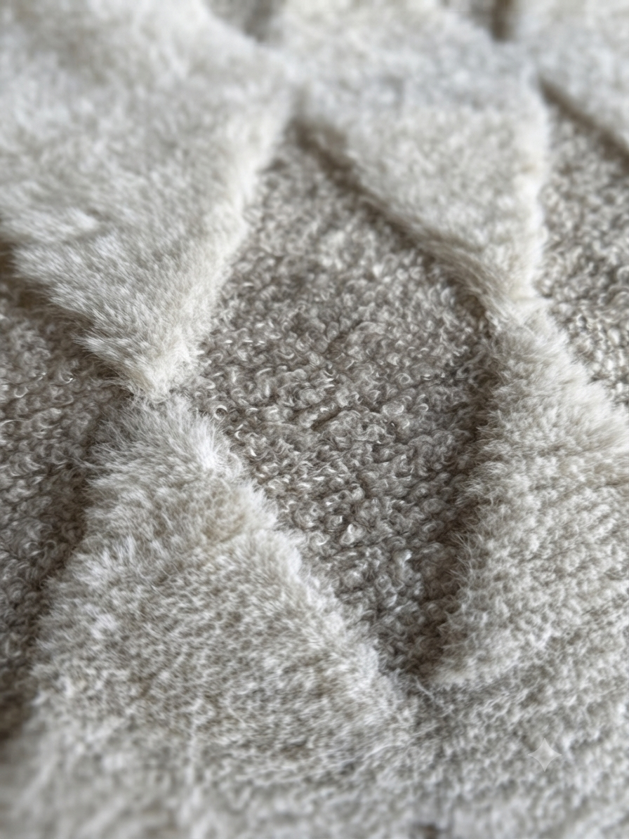 Diamond Tufted Faux Fur Cushion Cover 40x40cm