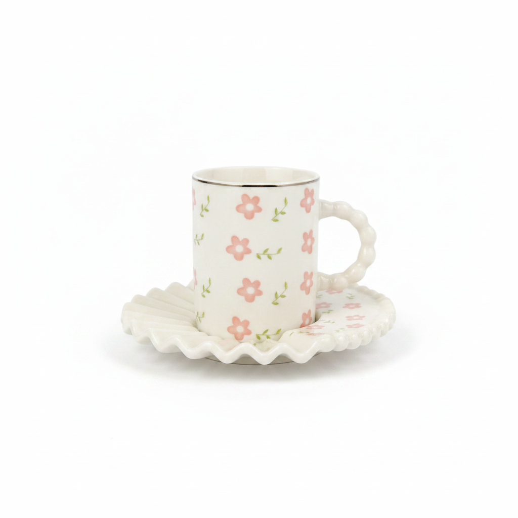 Daisy Coffee Cup Set - 6 Pieces