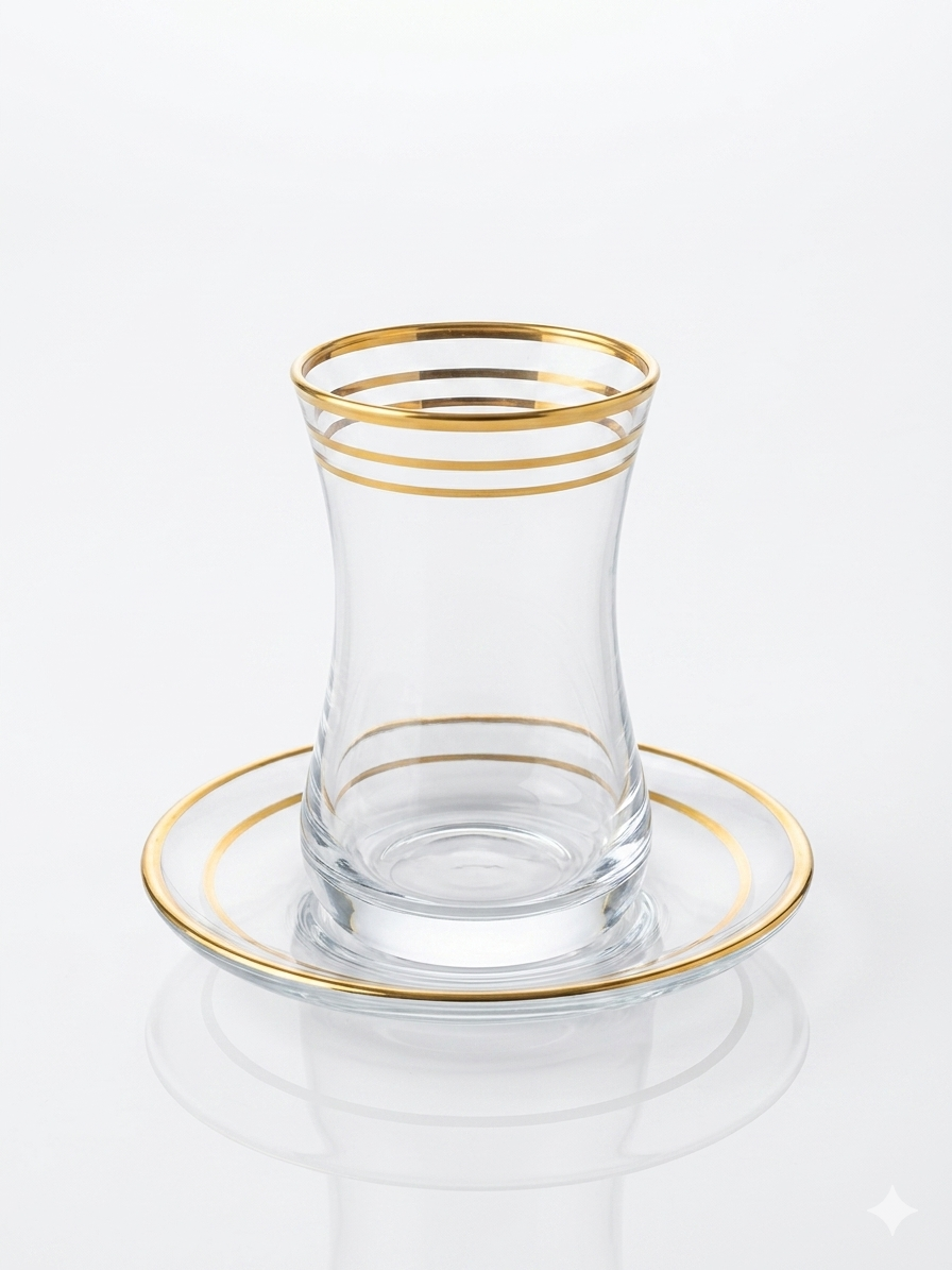 Turkish Tea Glass Set - 6Pieces