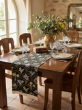 Dark Floral Arch Tapestry Table Runner