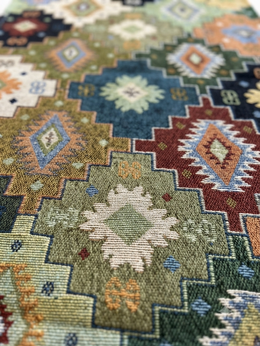 Aztec Patchwork Tapestry Table Runner