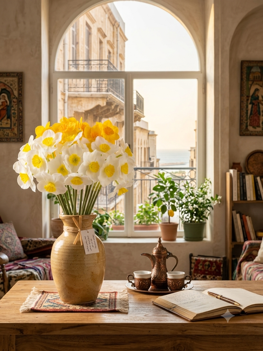 Artificial Daffodil Bouquet – 40cm