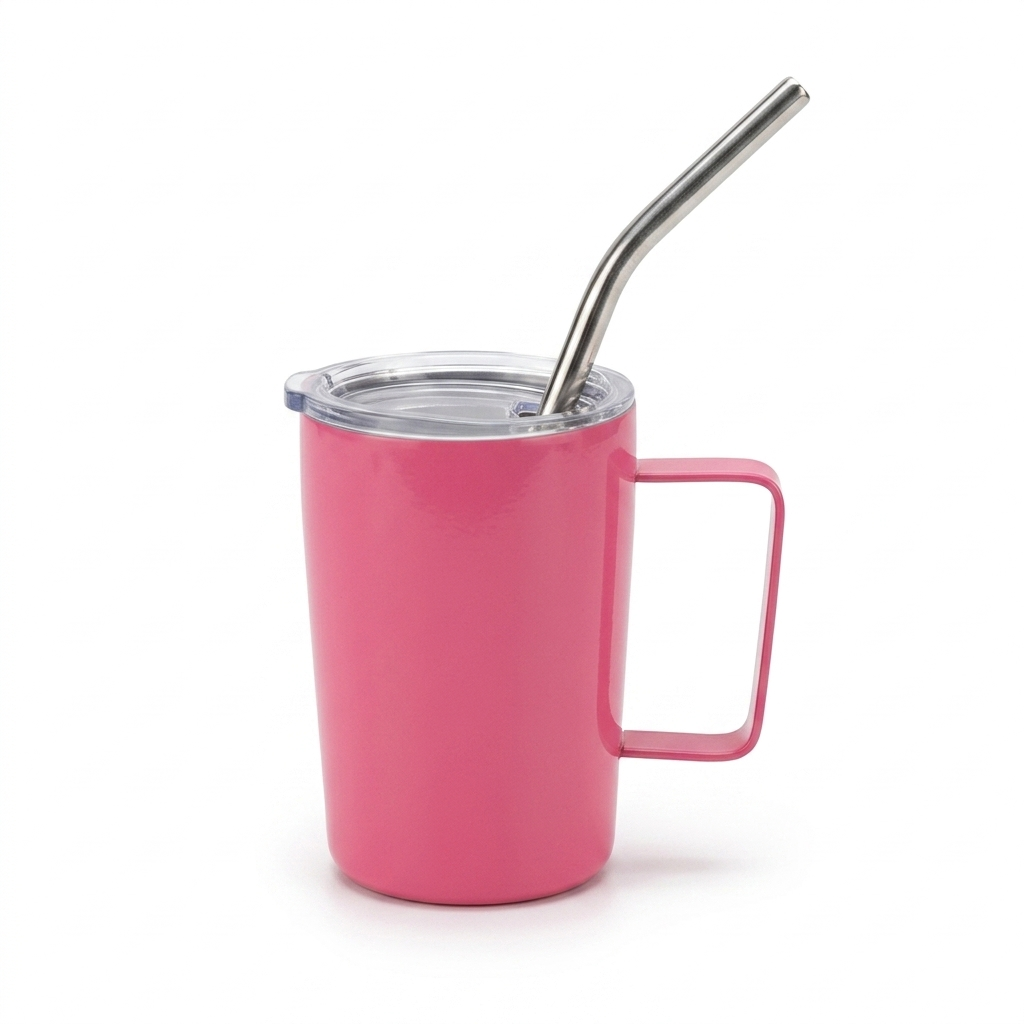 Stainless Steel Mate & Coffee Mug with Straw - 90ml