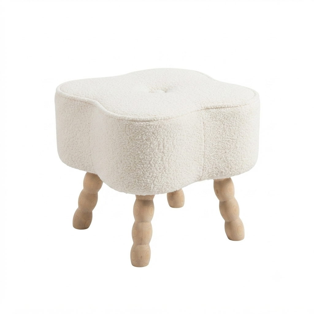 Bouclé Clover Stool