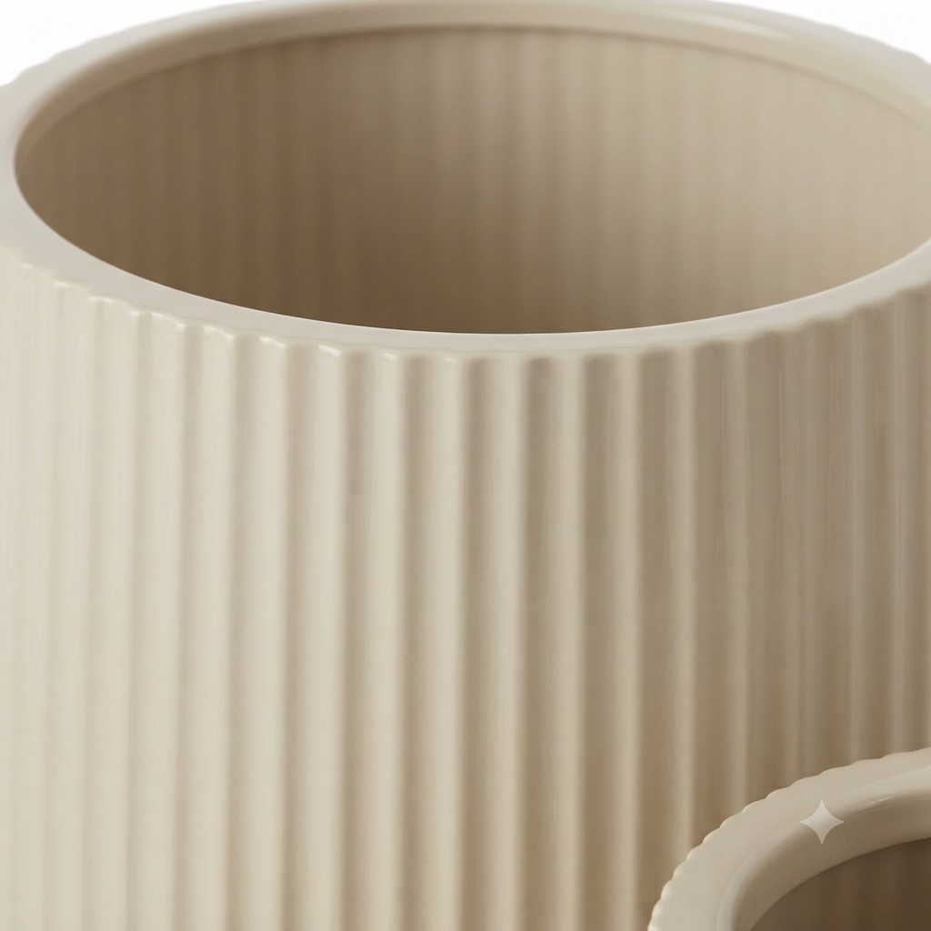 Ribbed Plastic Planter Set of 3