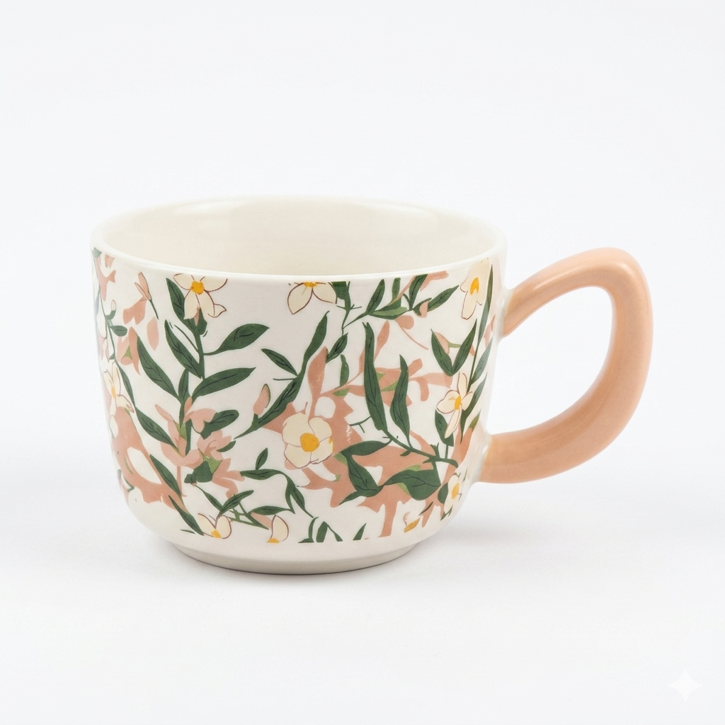 Floral Ceramic Mug 350ml