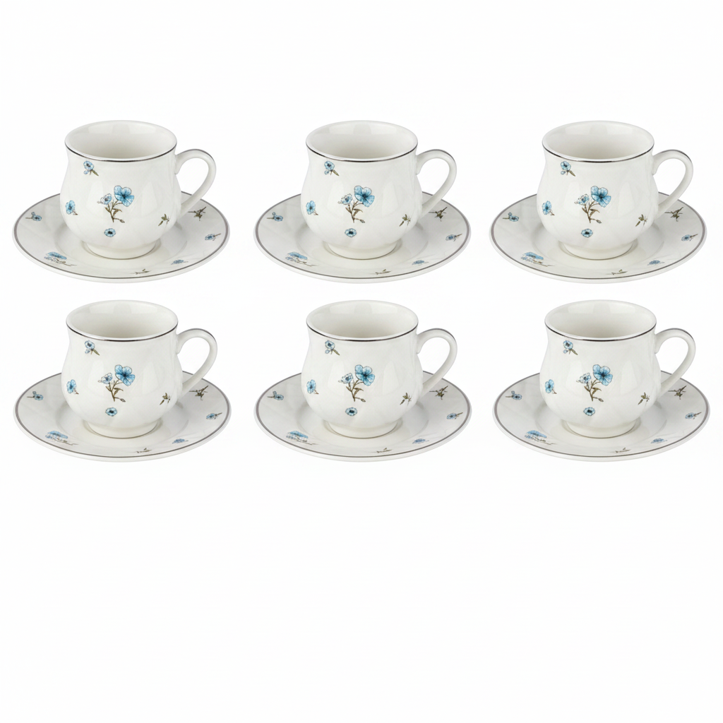 6 Blue Cups