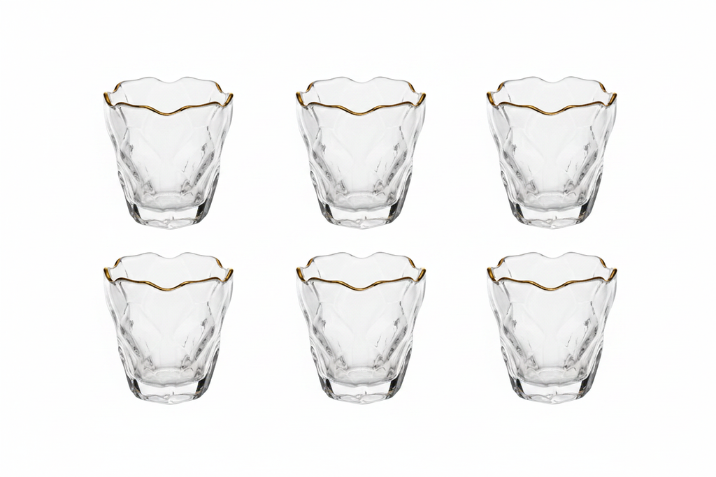 6 cups white background