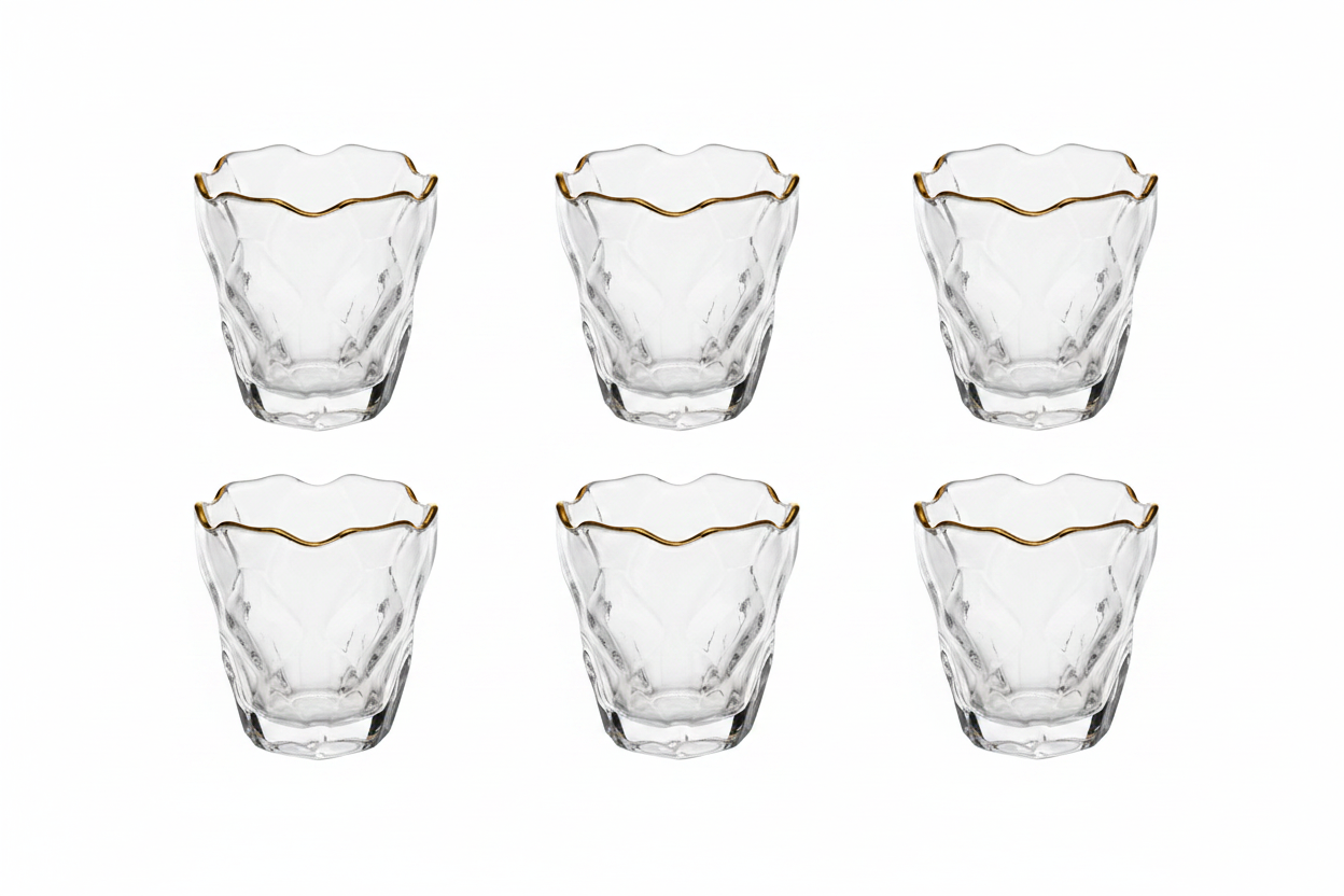 6 cups white background