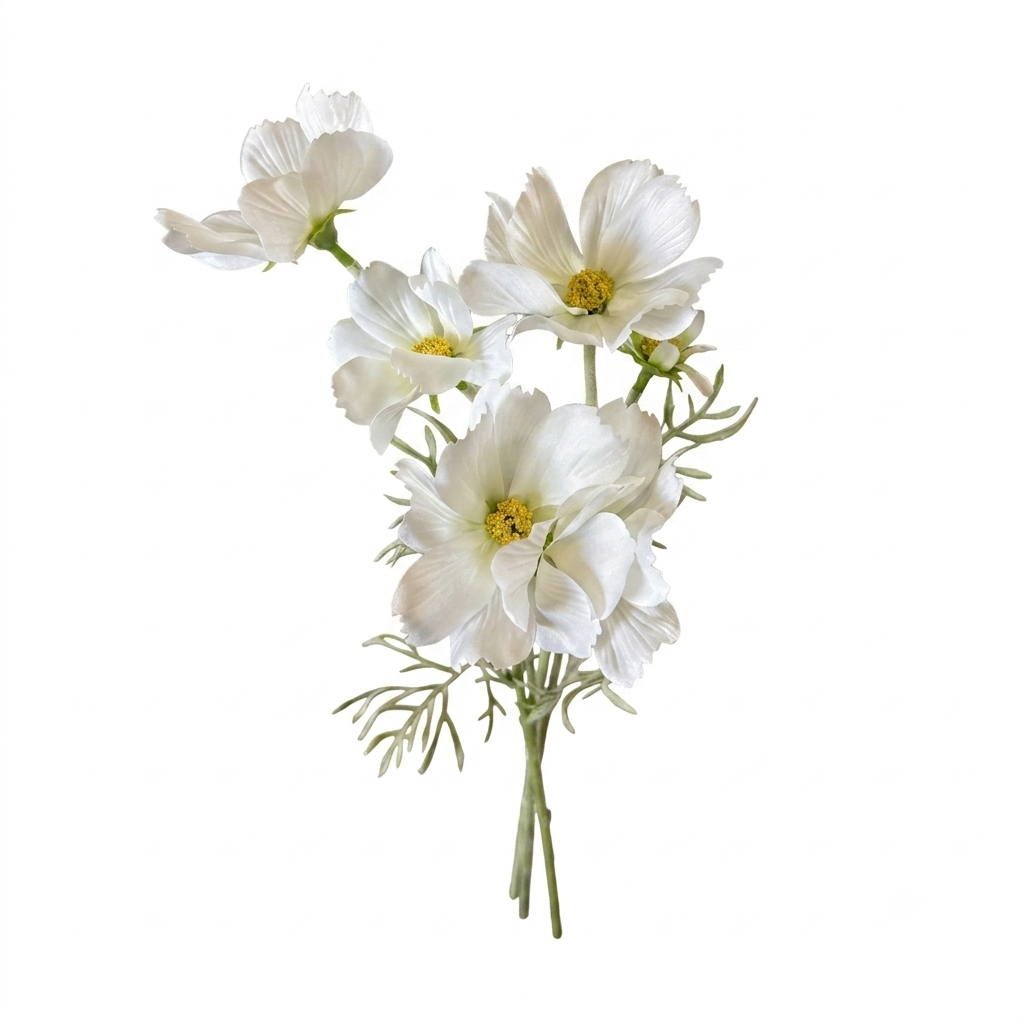 White Cosmos Flower Stem 60cm