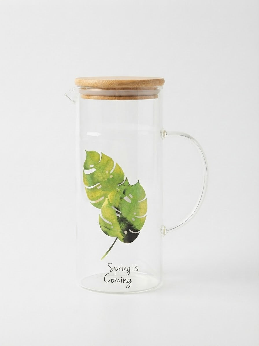 Glass Pitcher with Bamboo Lid – 1.2L