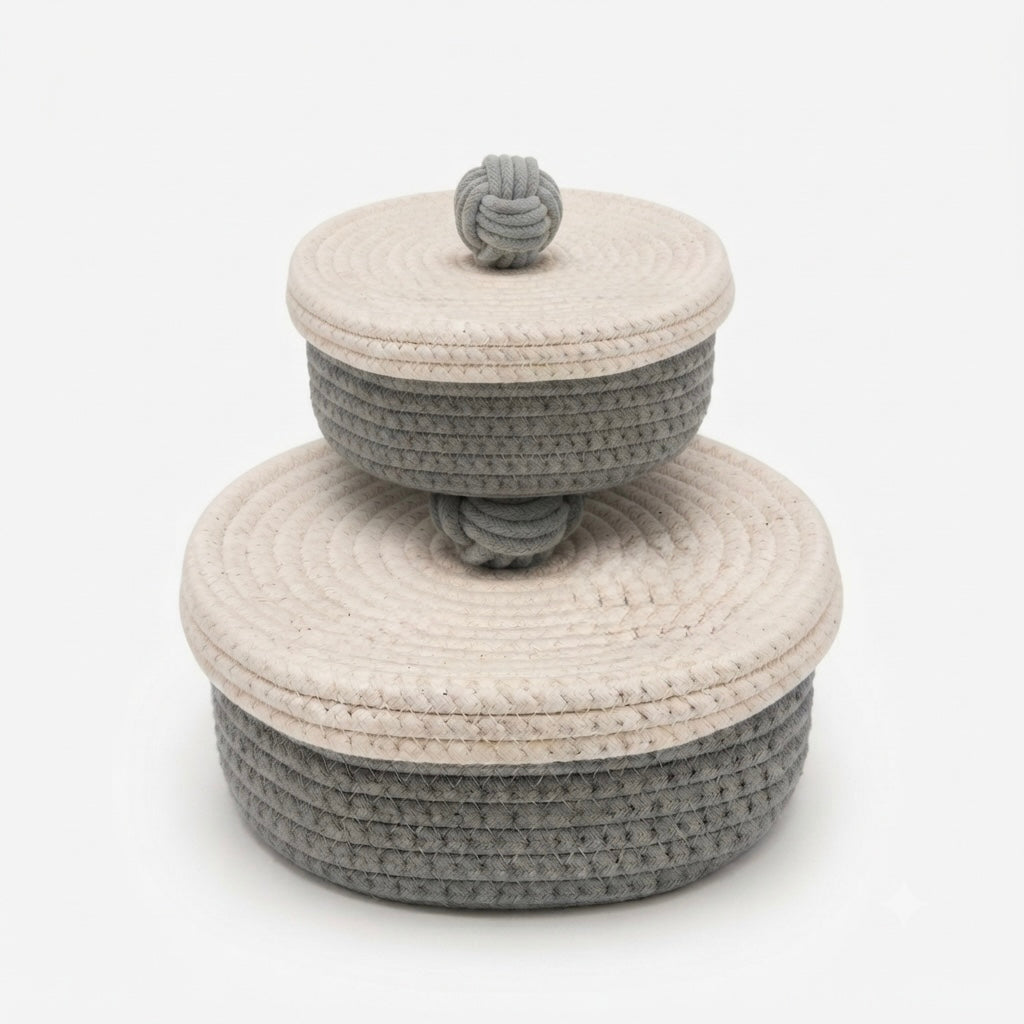 Cotton Rope Basket Set of 2