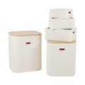 Bouclé Storage Set with Wooden Lid