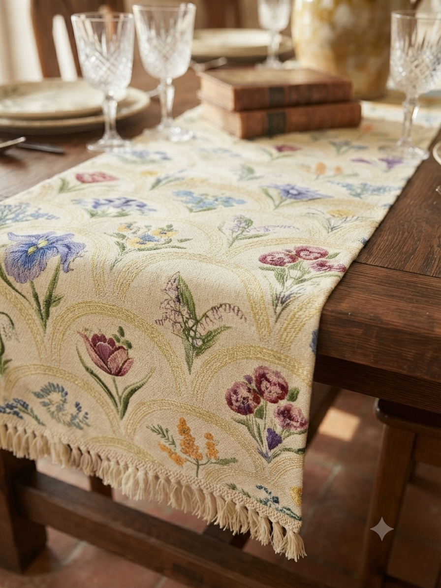 Wildflower Tapestry Table Runner