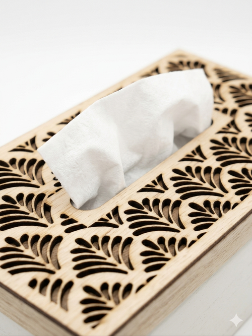 11283 Wooden Tissue Box
