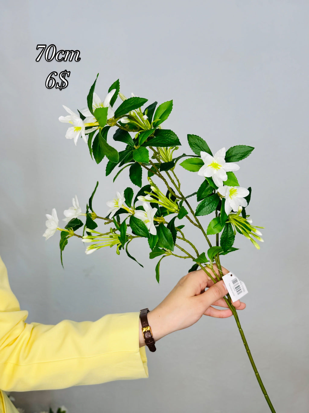Artificial White Flower Branch