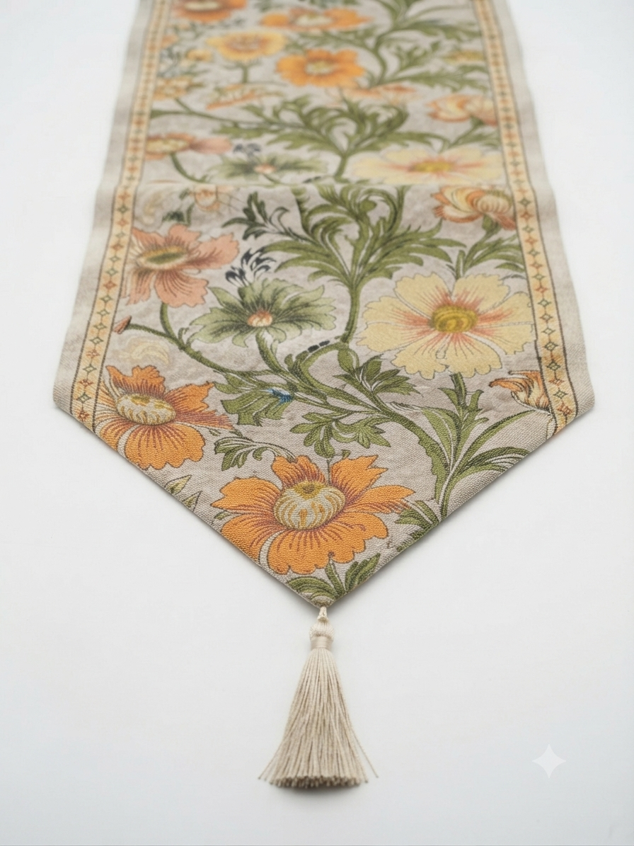 Botanical Jacquard Table Runner