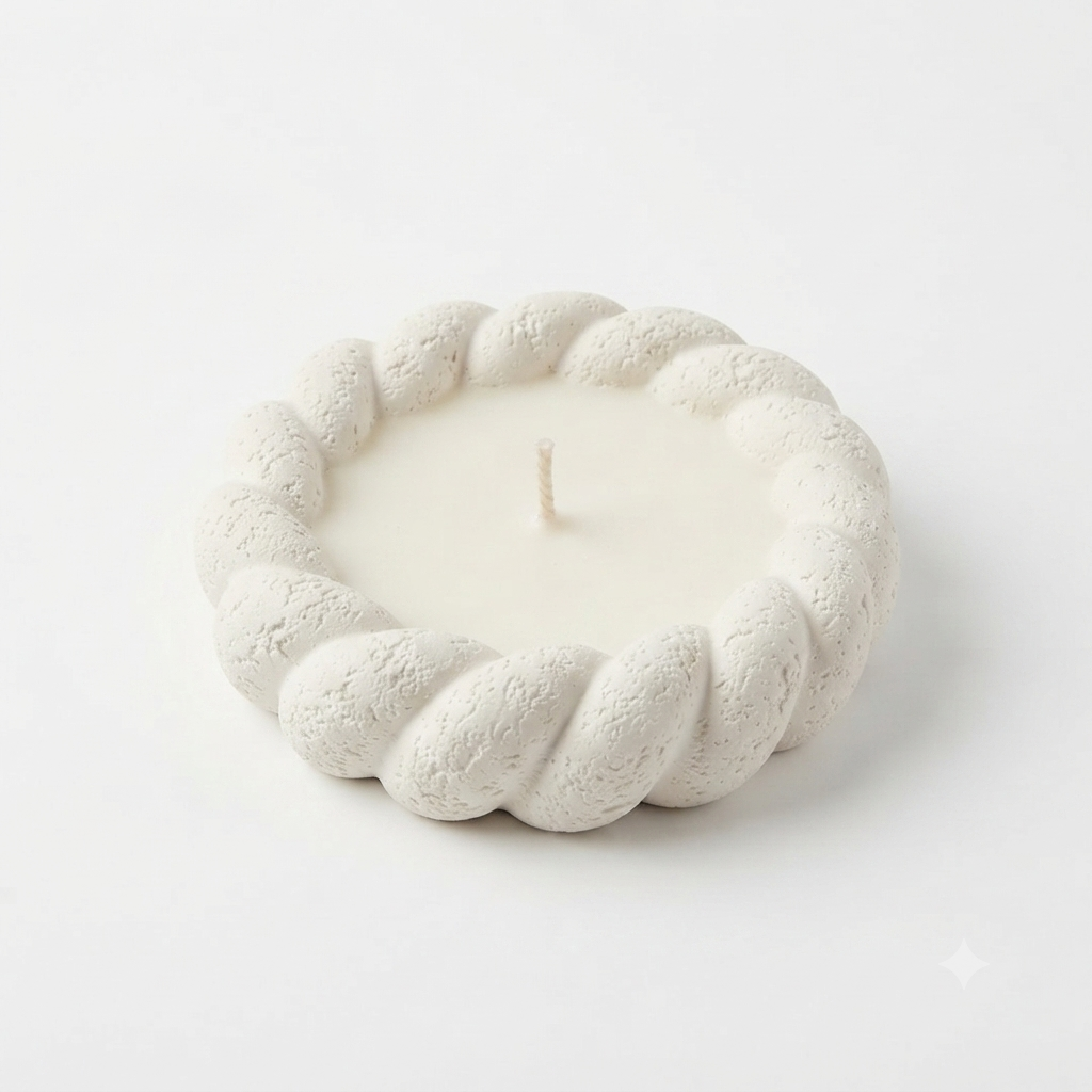 In0074 Rose Scented Stone Candle