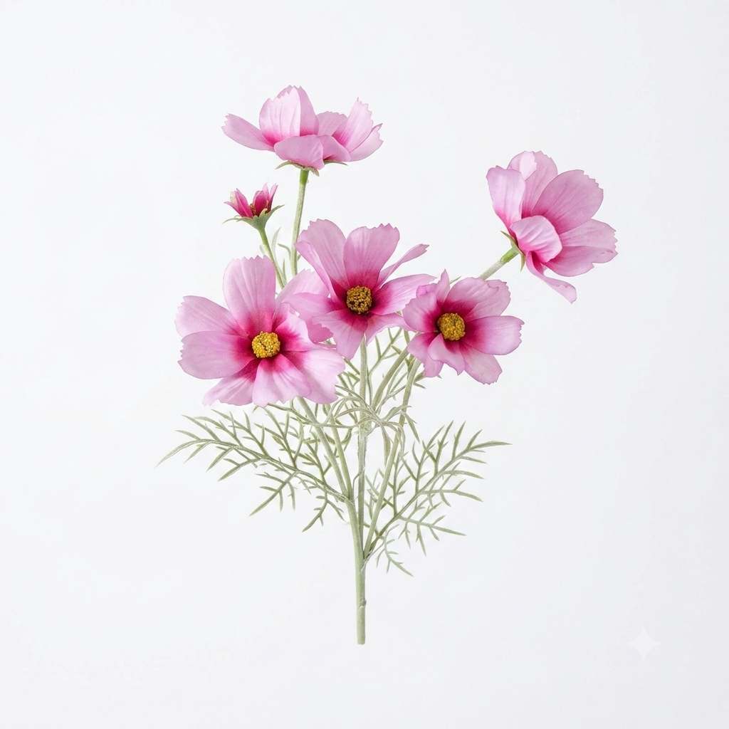White Cosmos Flower Stem 60cm