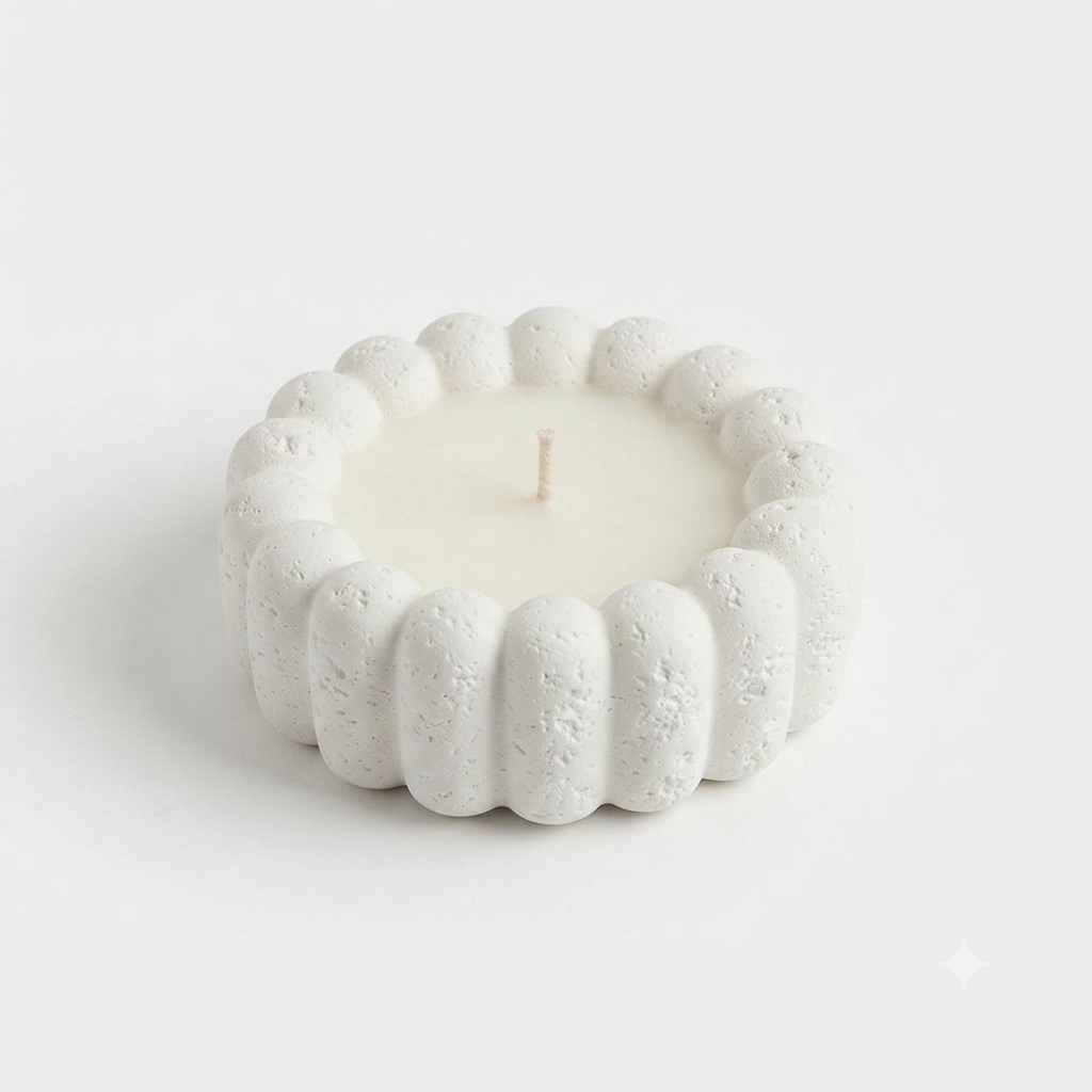 In0074 Rose Scented Stone Candle