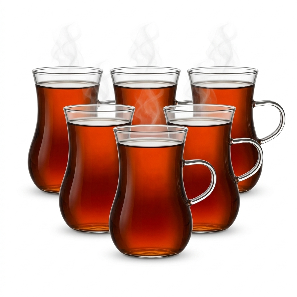 Turkish Tea Glass Set - 6 Pieces 150ml